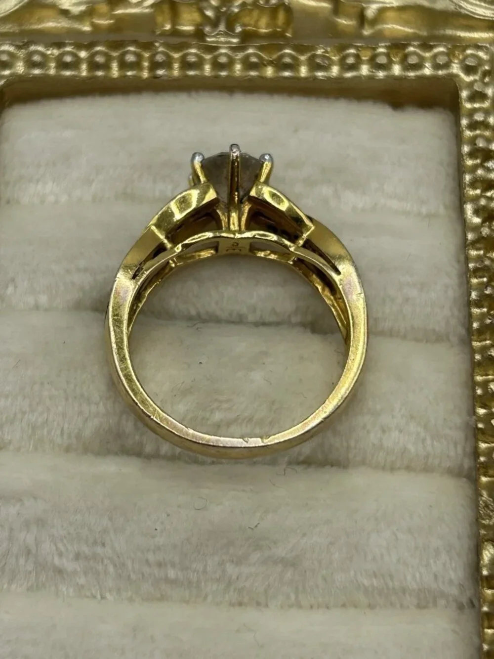 Danbury Mint Ring Purple Gold Tone Size 7 Personalize Name Anna Birthstone Gift - Picture 7 of 14